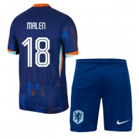 Maglie da calcio Olanda Donyell Malen #18 Seconda Maglia Bambino Europei 2024 Manica Corta (+ Pantaloni corti)